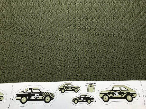 Flag pattern 160cm oliv Autos